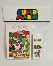 Mini libro colorea Mario