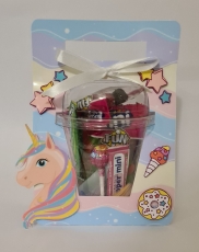 Vaso dulces unicornio